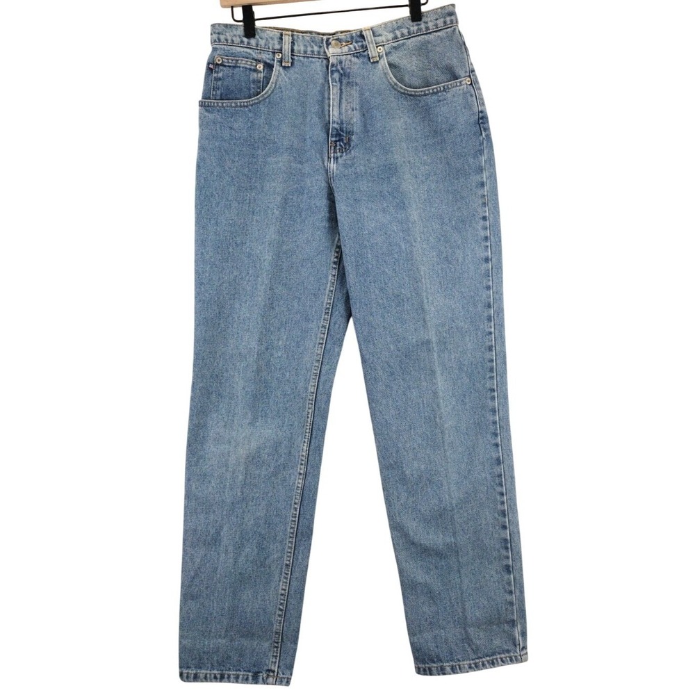 VTG 90s Polo Jeans Co Ralph Lauren Women 12x31 Relaxed Fit Light Wash Denim